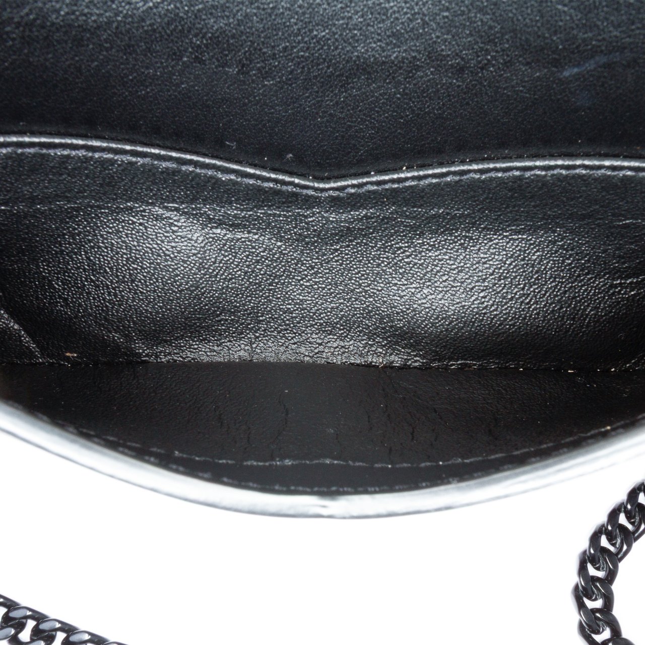 Saint Laurent Canvas Metallic Tiger Print Monogram Lou Camera Bag Zwart
