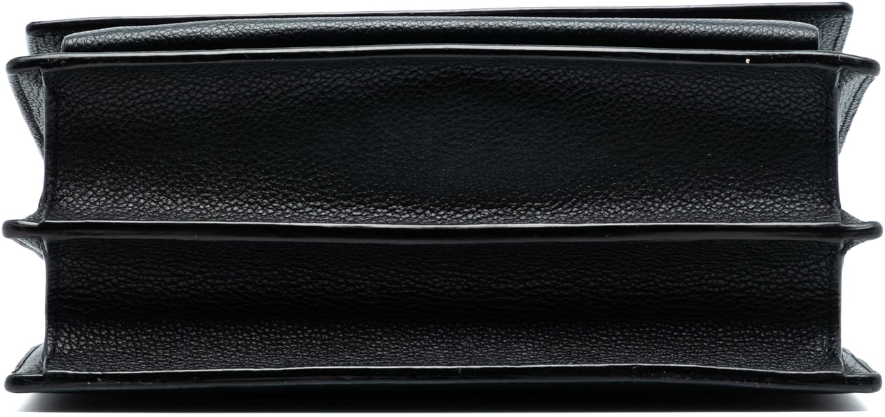Saint Laurent Medium Grained Calfskin Monogram Sunset Crossbody Zwart