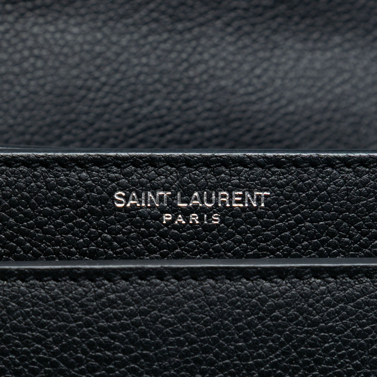 Saint Laurent Medium Grained Calfskin Monogram Sunset Crossbody Zwart