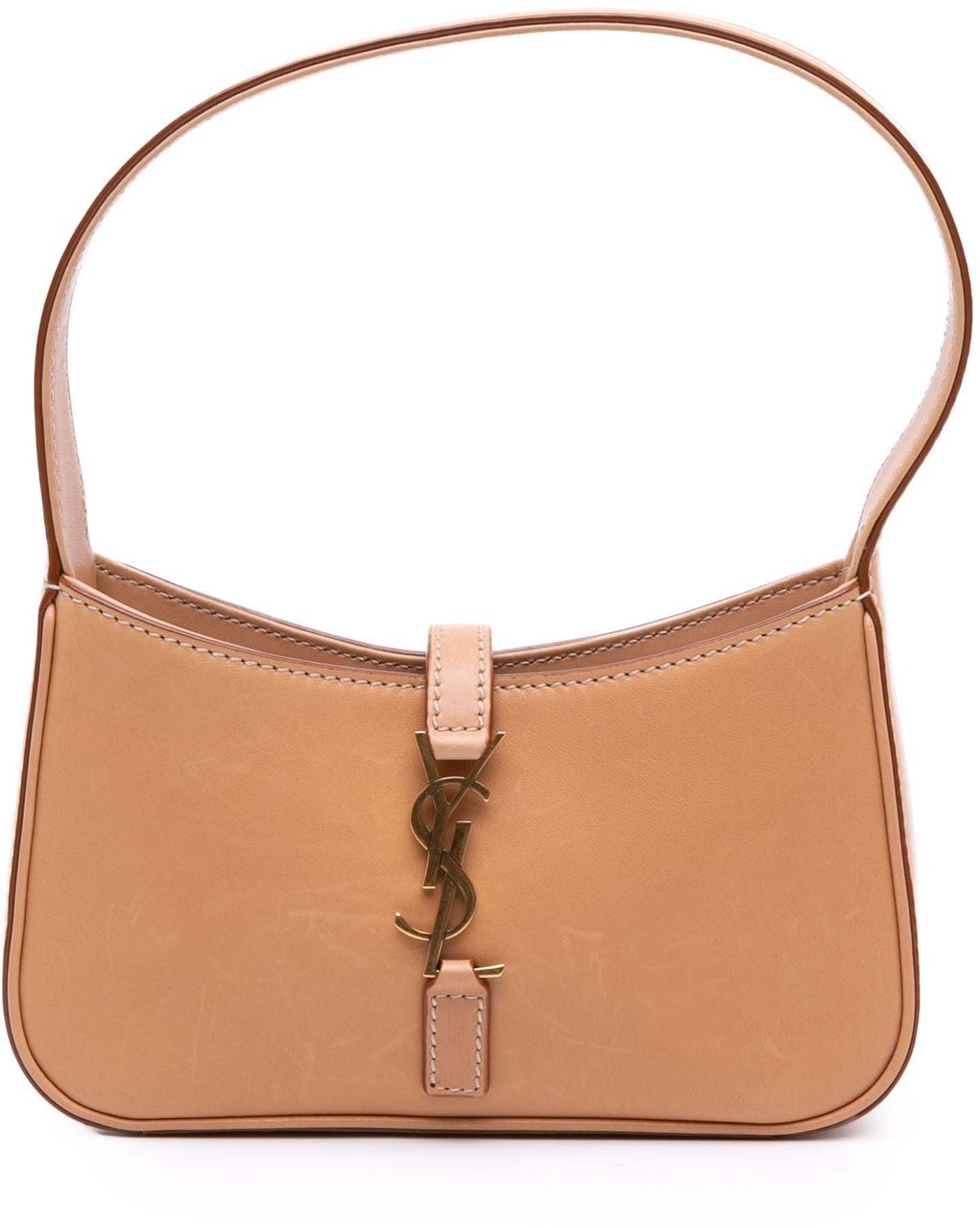 Saint Laurent Mini Smooth Calfskin Le 5 a 7 Hobo Bruin