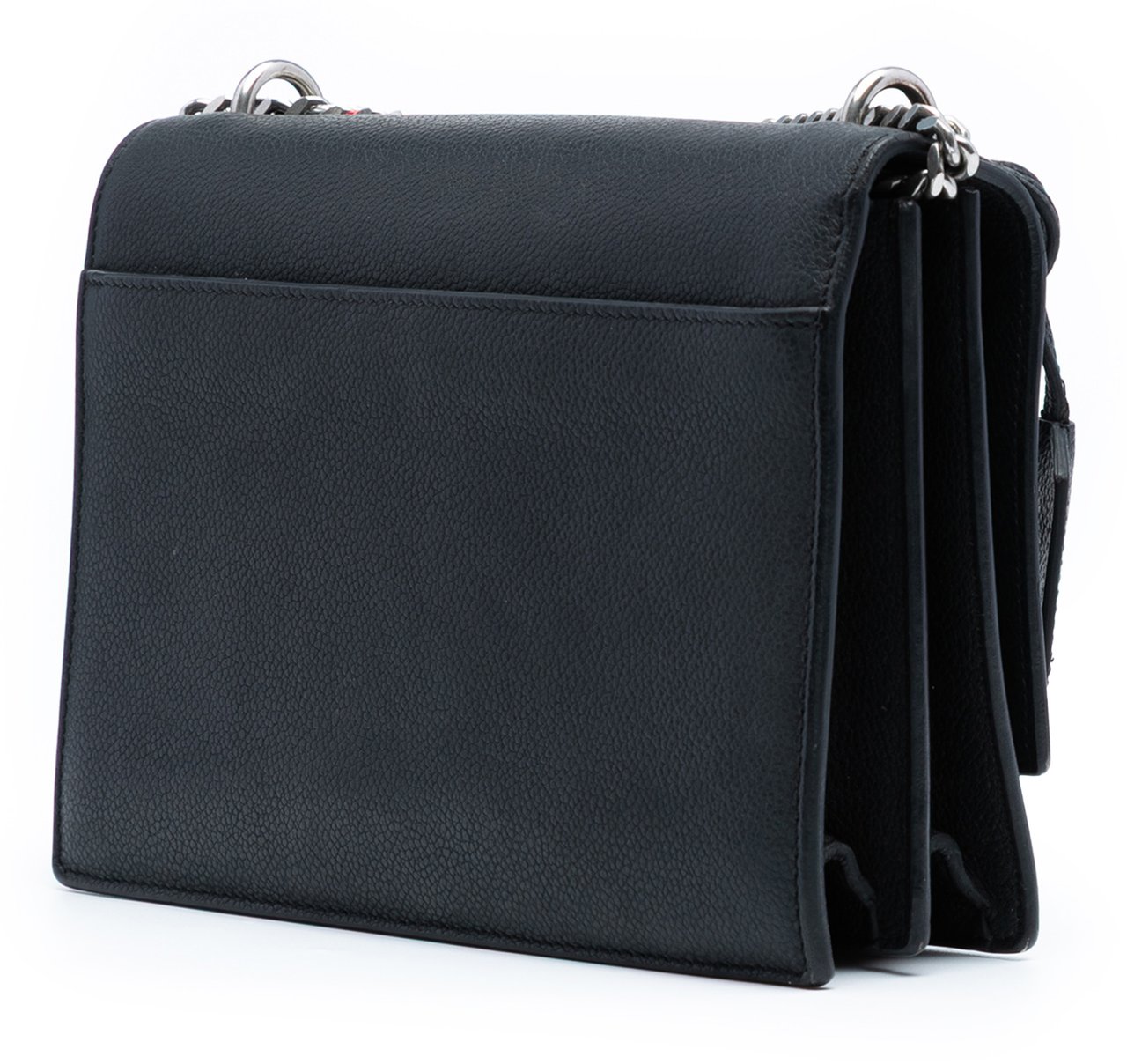 Saint Laurent Medium Grained Calfskin Monogram Sunset Crossbody Zwart