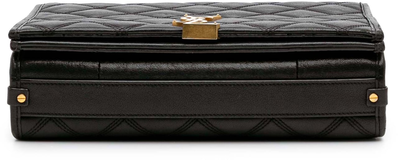 Saint Laurent Mini Quilted Lambskin Becky Chain Shoulder Bag Zwart