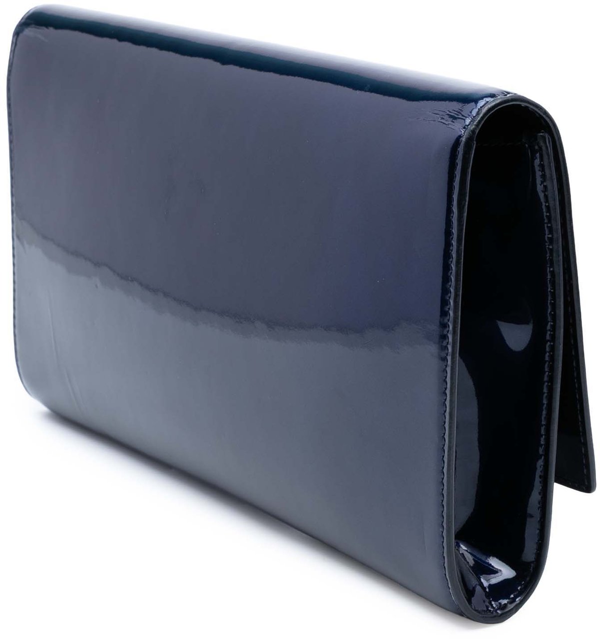 Saint Laurent Large Patent Belle De Jour Clutch Blauw