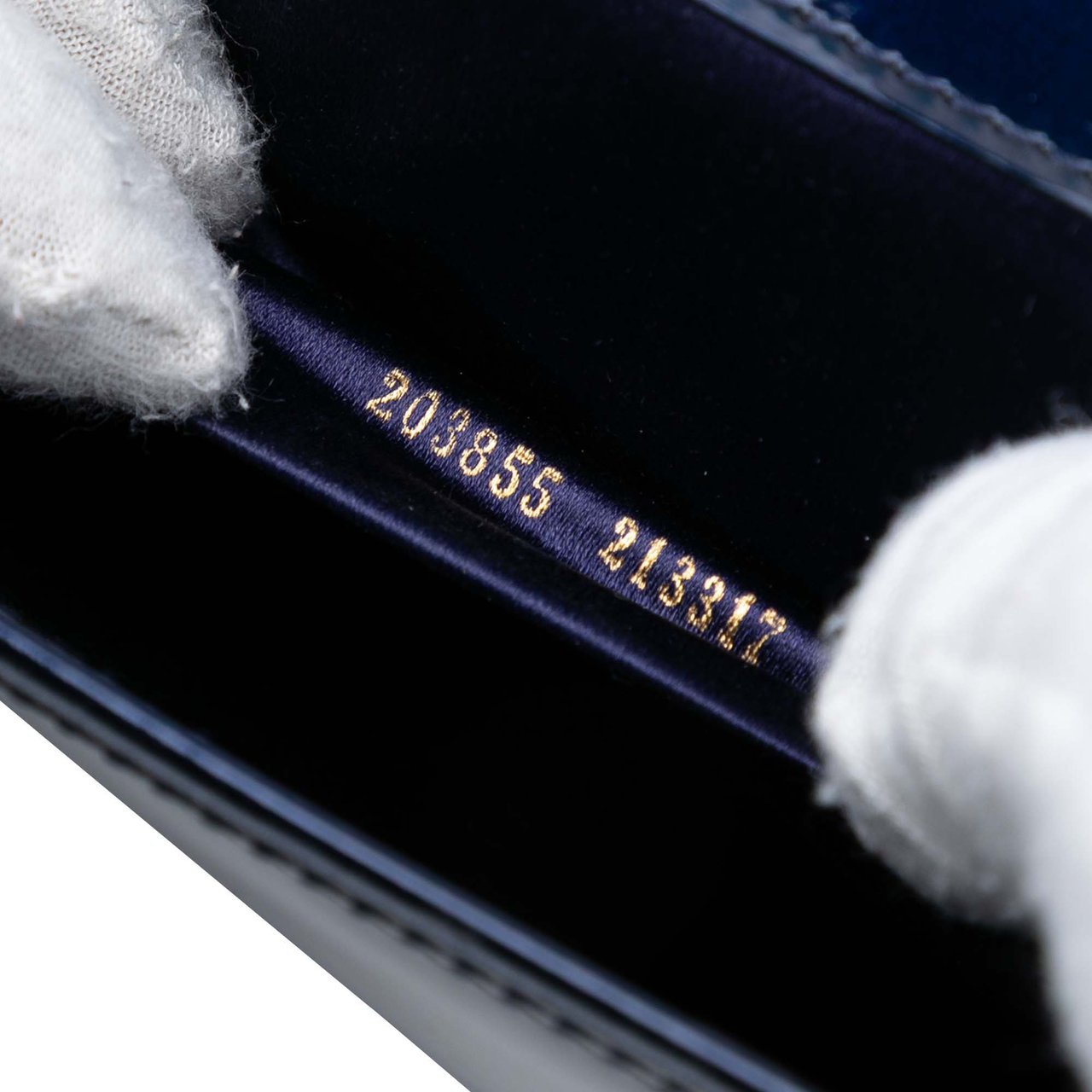 Saint Laurent Large Patent Belle De Jour Clutch Blauw