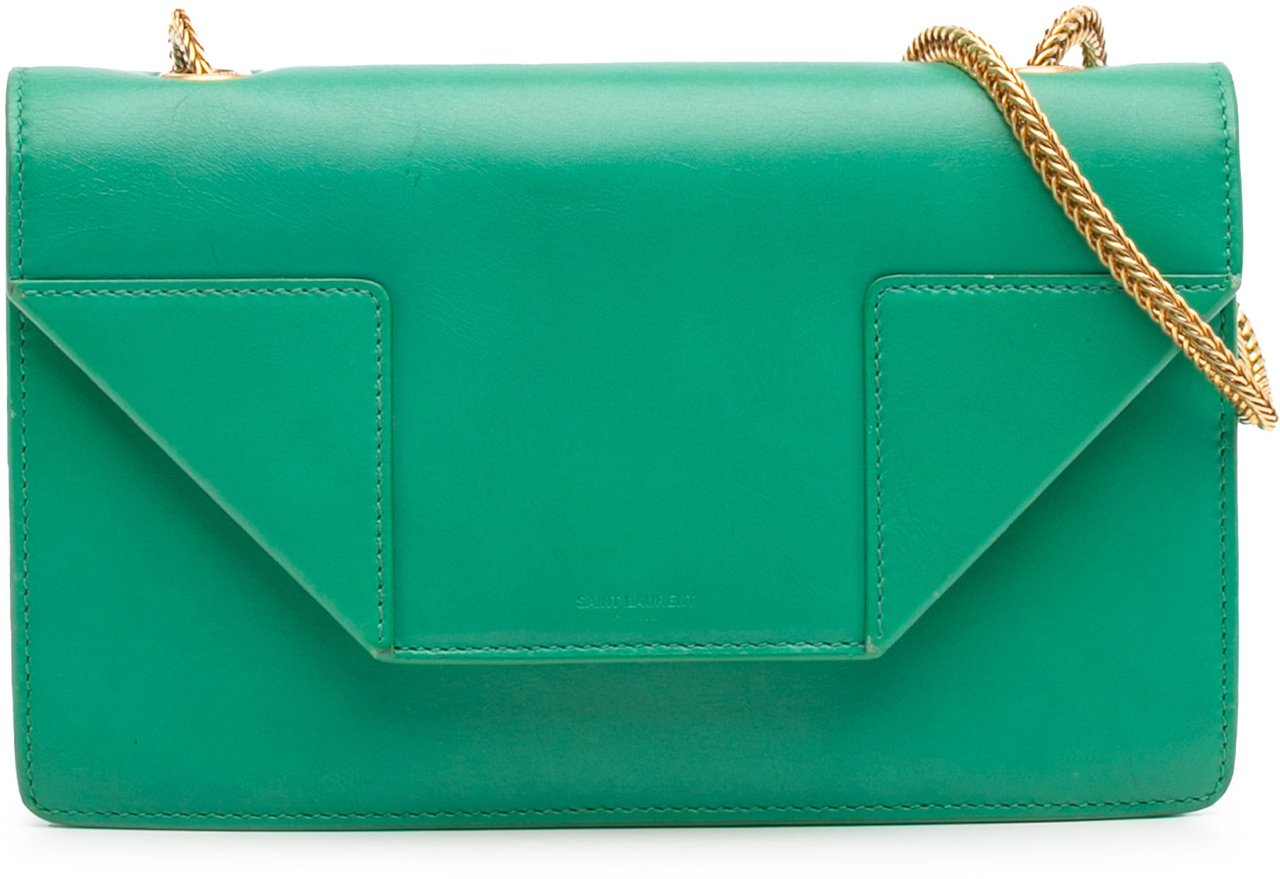 Saint Laurent Small Leather Betty Crossbody Groen