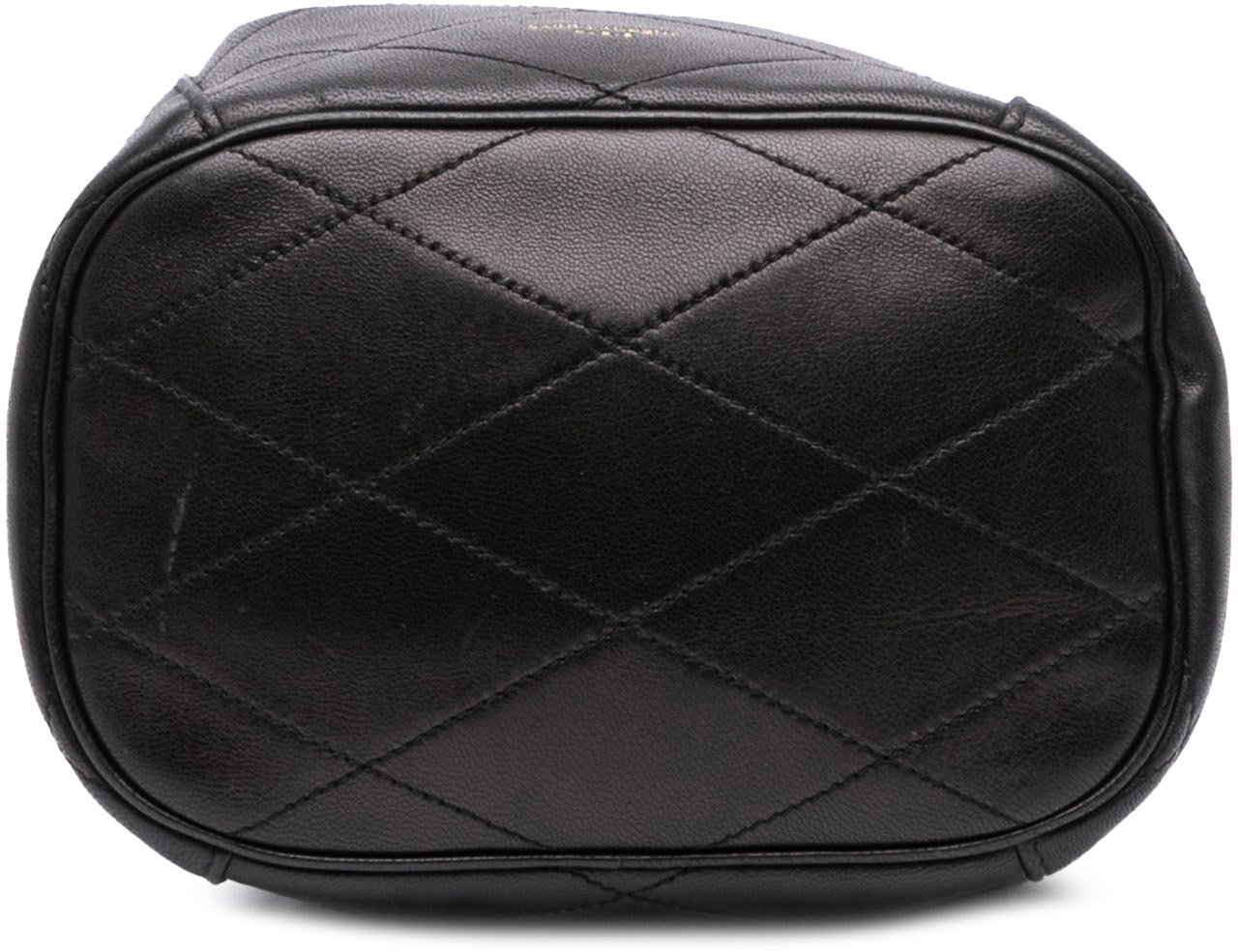 Saint Laurent Lambskin Le Maillon Hook Bucket Bag Zwart