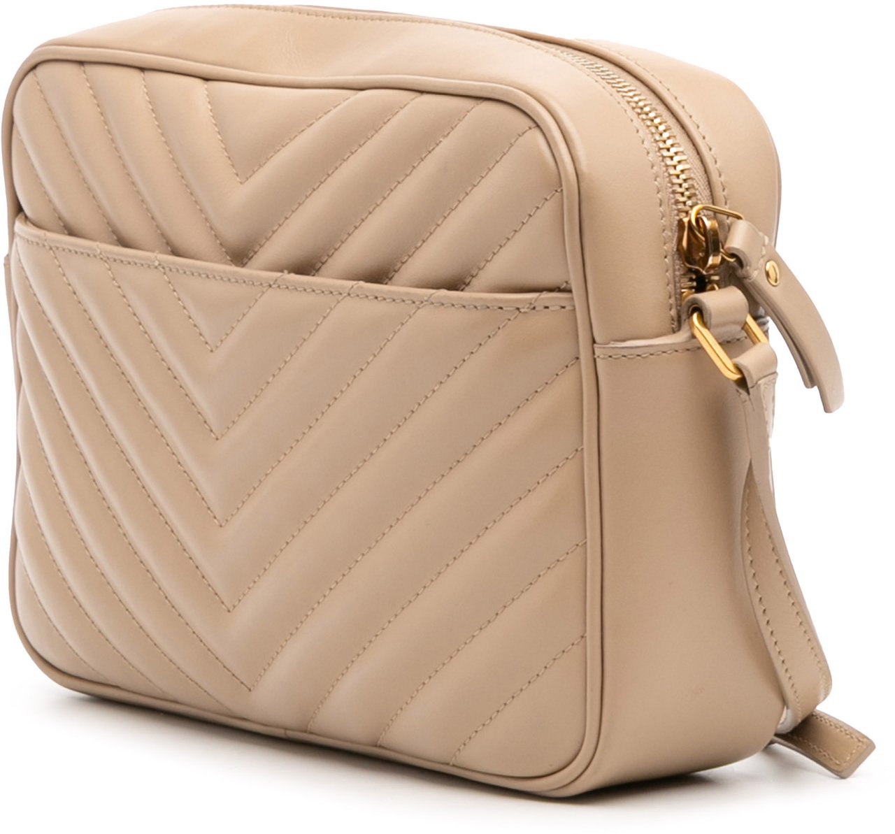 Saint Laurent Matelasse Leather Monogram Lou Camera Bag Bruin