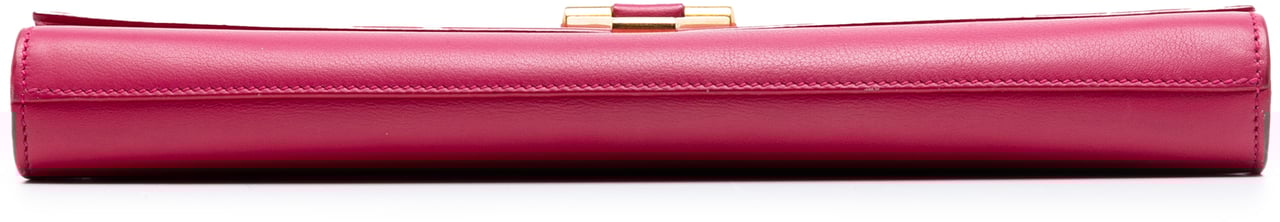 Saint Laurent Leather Chyc Ligne Clutch Roze