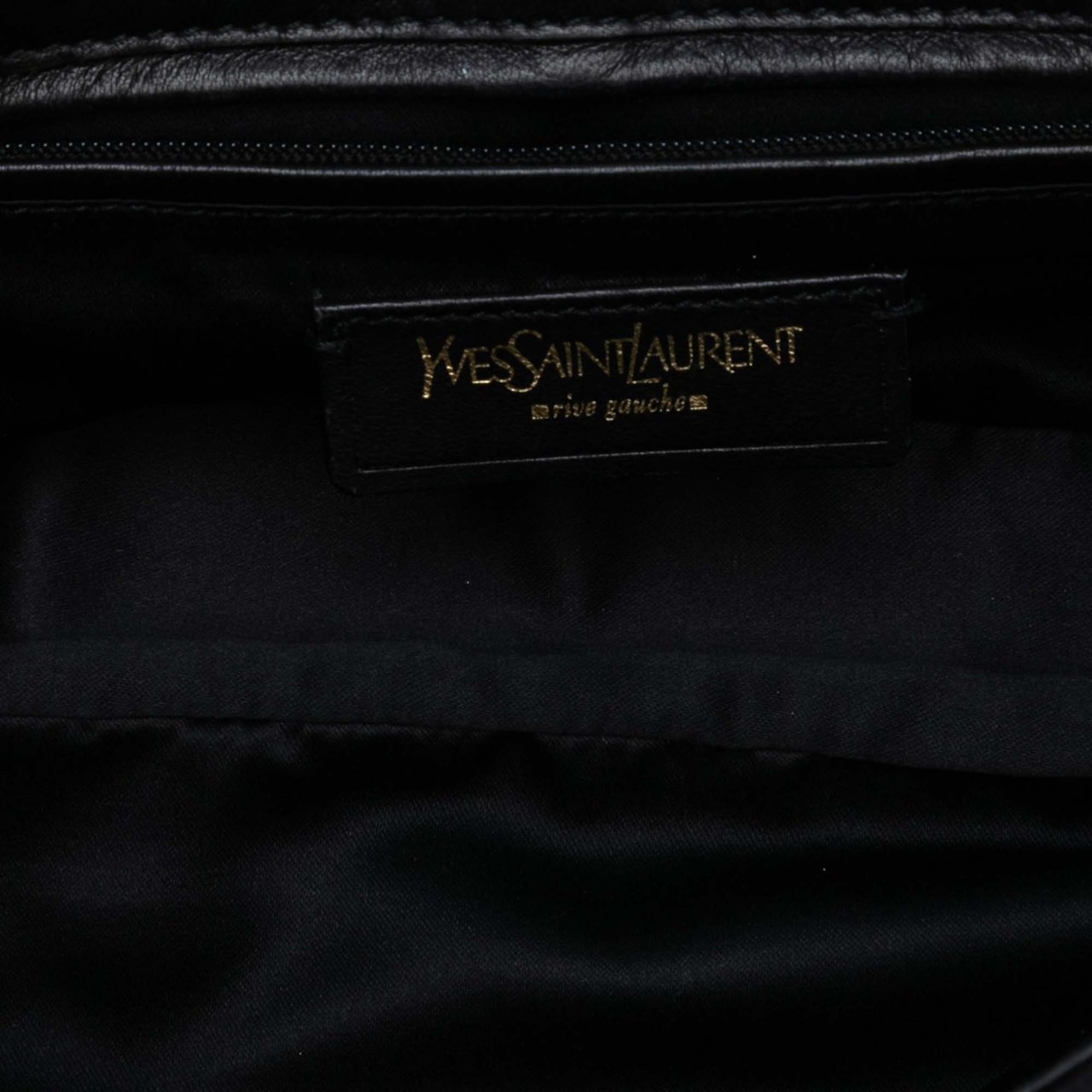 Saint Laurent Polka Dot Print Canvas Saharienne Shoulder Bag Zwart