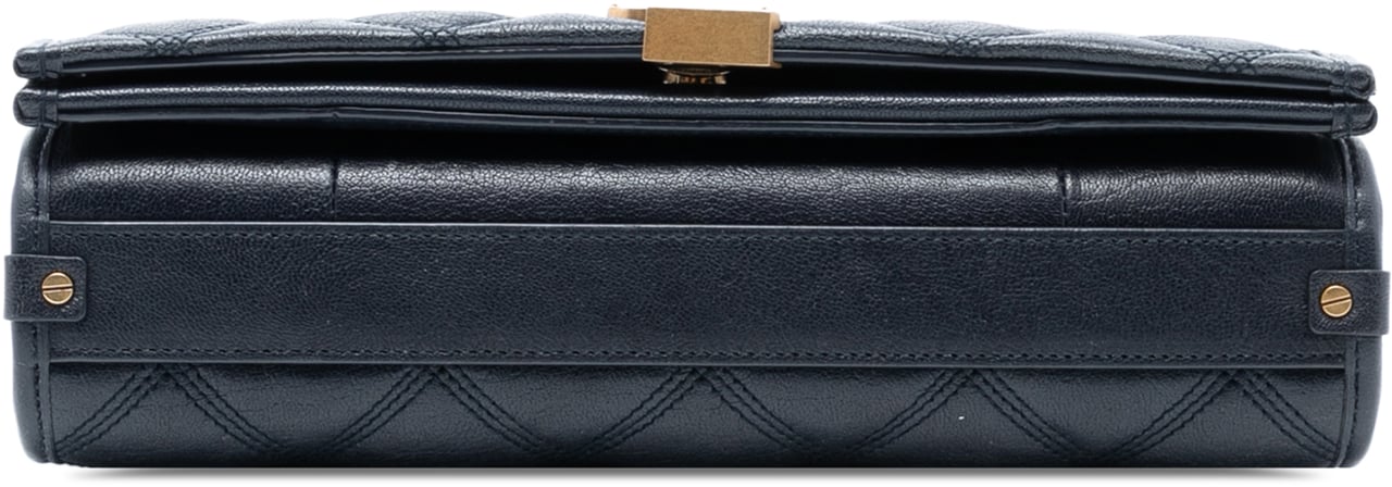 Saint Laurent Mini Quilted Lambskin Becky Chain Shoulder Bag Zwart