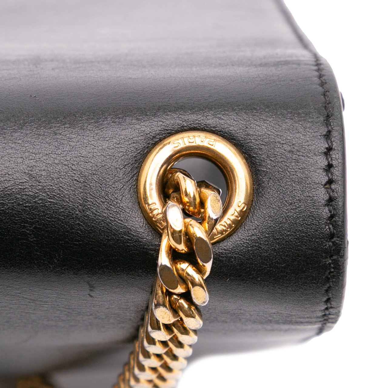 Saint Laurent Medium Smooth Calfskin Classic Monogram Kate Tassel Crossbody Zwart