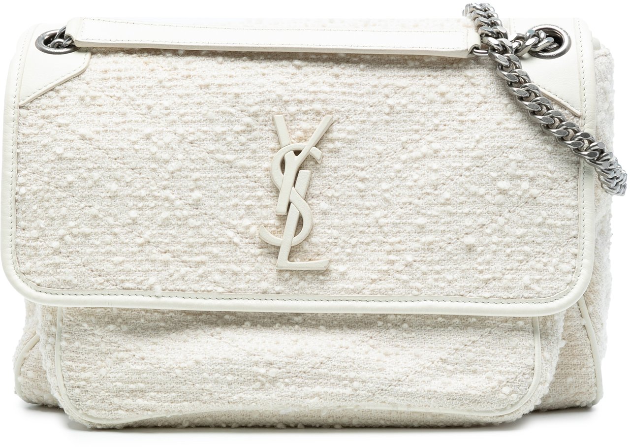 Saint Laurent Medium Tweed Niki Shoulder Bag Wit
