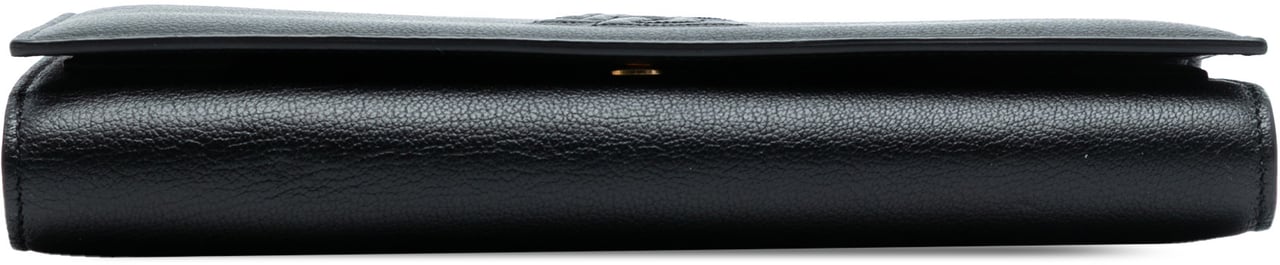 Saint Laurent Leather Belle de Jour Wallet on Chain Zwart