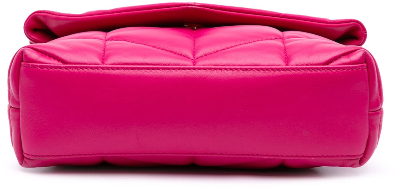 Saint Laurent Toy Lambskin Loulou Puffer Crossbody Roze
