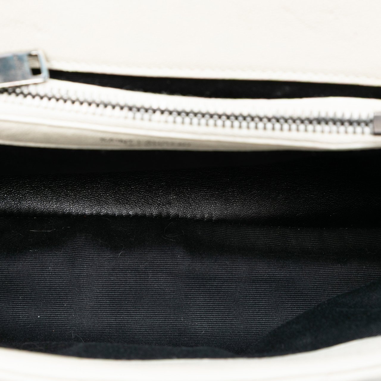 Saint Laurent Medium Chevron Sheepskin Monogram College Satchel Wit