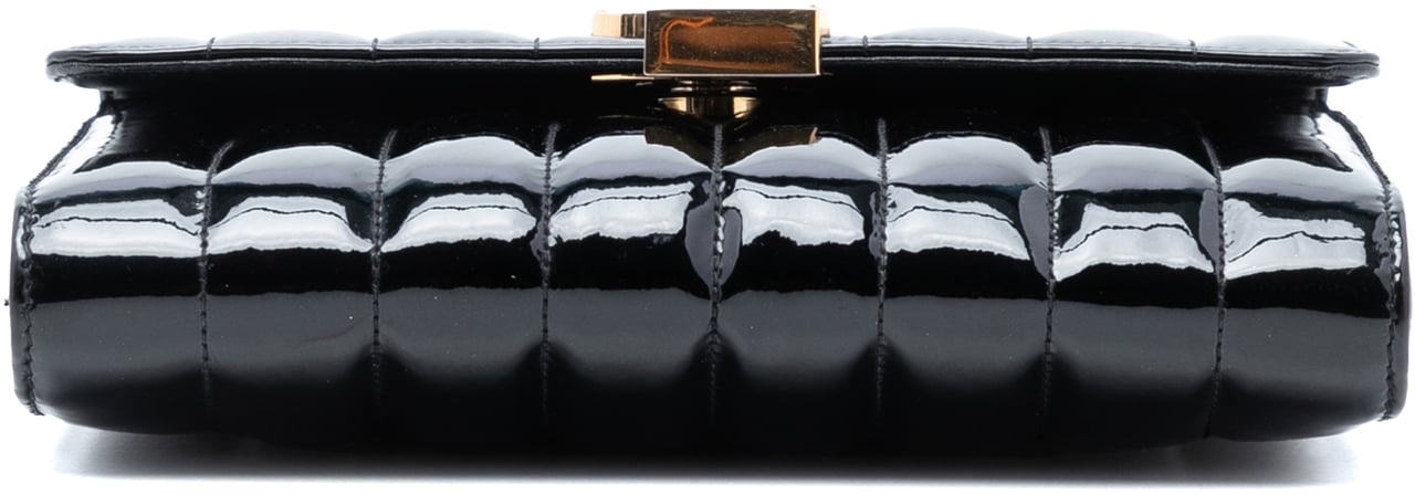 Saint Laurent Medium Patent Vicky Crossbody Zwart