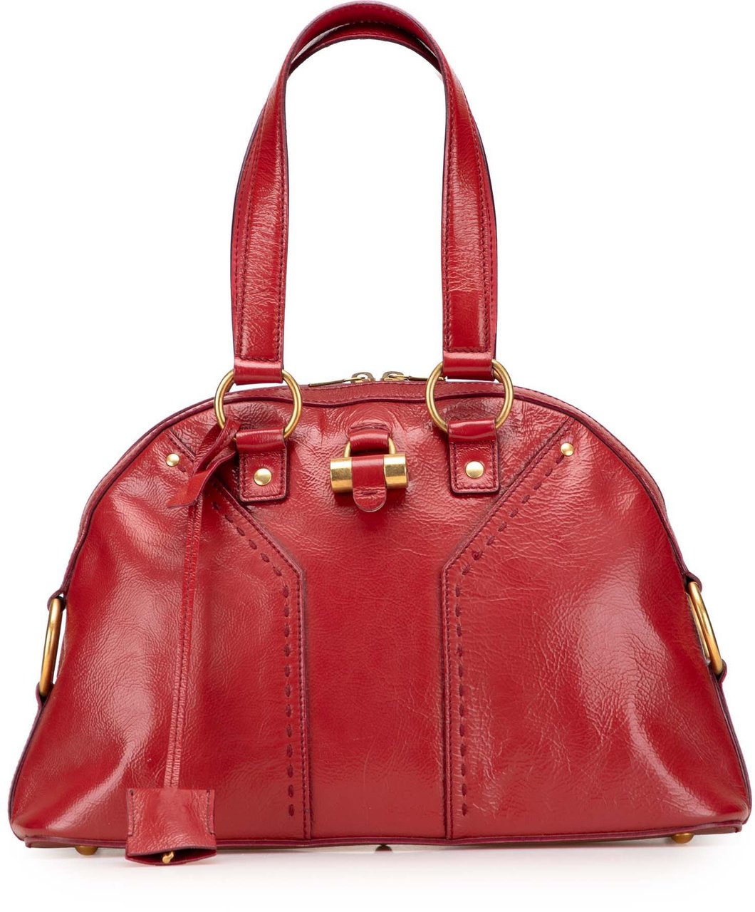Saint Laurent Medium Leather Muse Handbag Rood