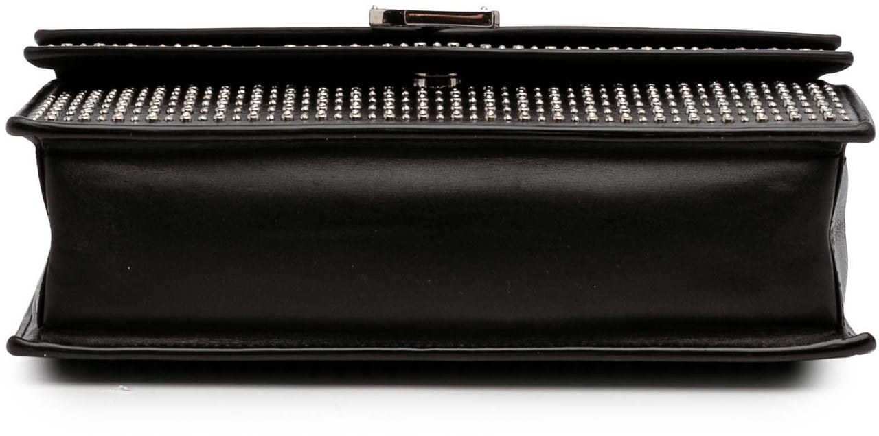 Saint Laurent Medium Studded Calfskin Monogram Sulpice Crossbody Zwart