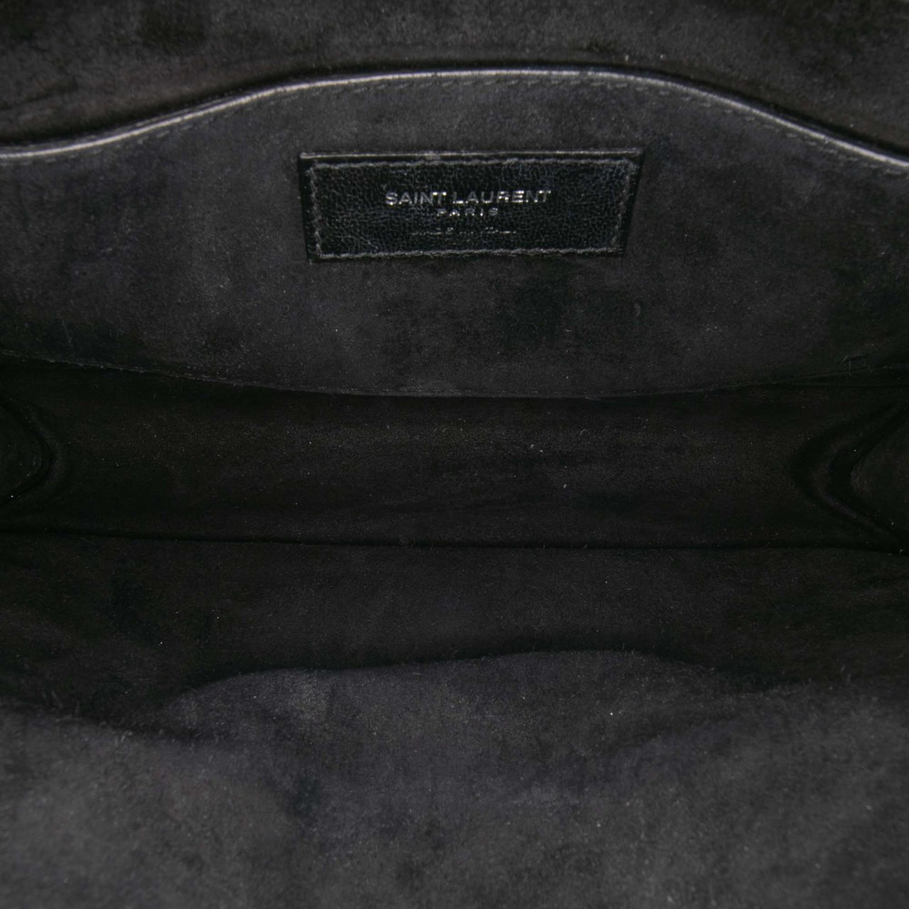 Saint Laurent Medium Studded Calfskin Monogram Sulpice Crossbody Zwart