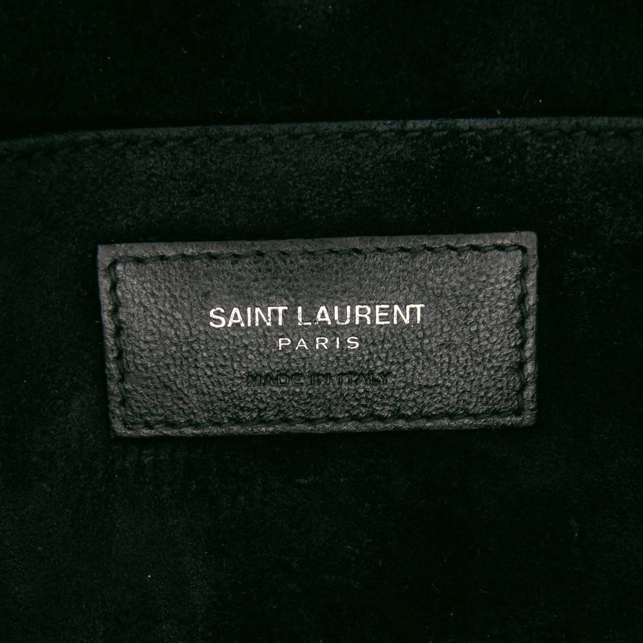Saint Laurent Medium Studded Calfskin Monogram Sulpice Crossbody Zwart