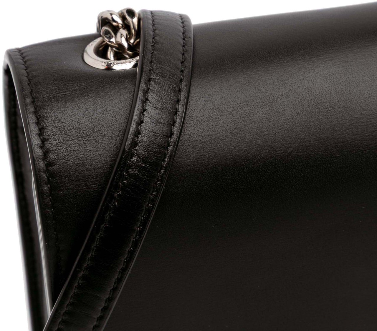 Saint Laurent Medium Studded Calfskin Monogram Sulpice Crossbody Zwart