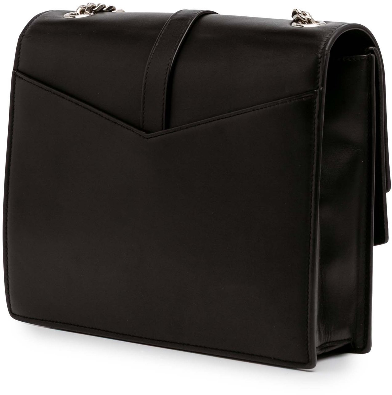 Saint Laurent Medium Studded Calfskin Monogram Sulpice Crossbody Zwart
