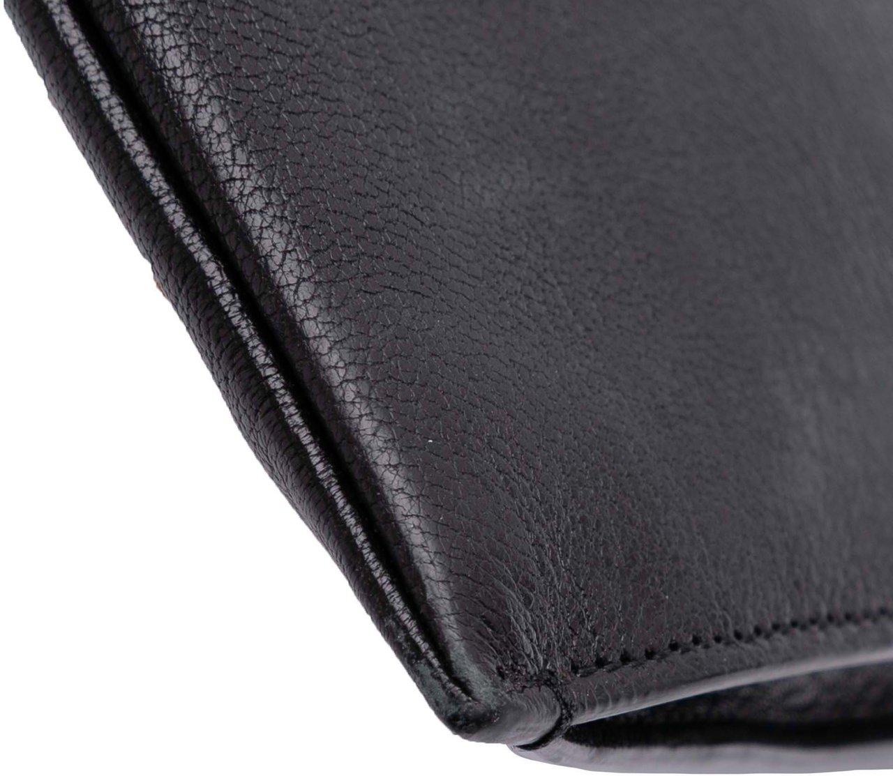 Saint Laurent Leather Star Rider iPad Pouch Zwart