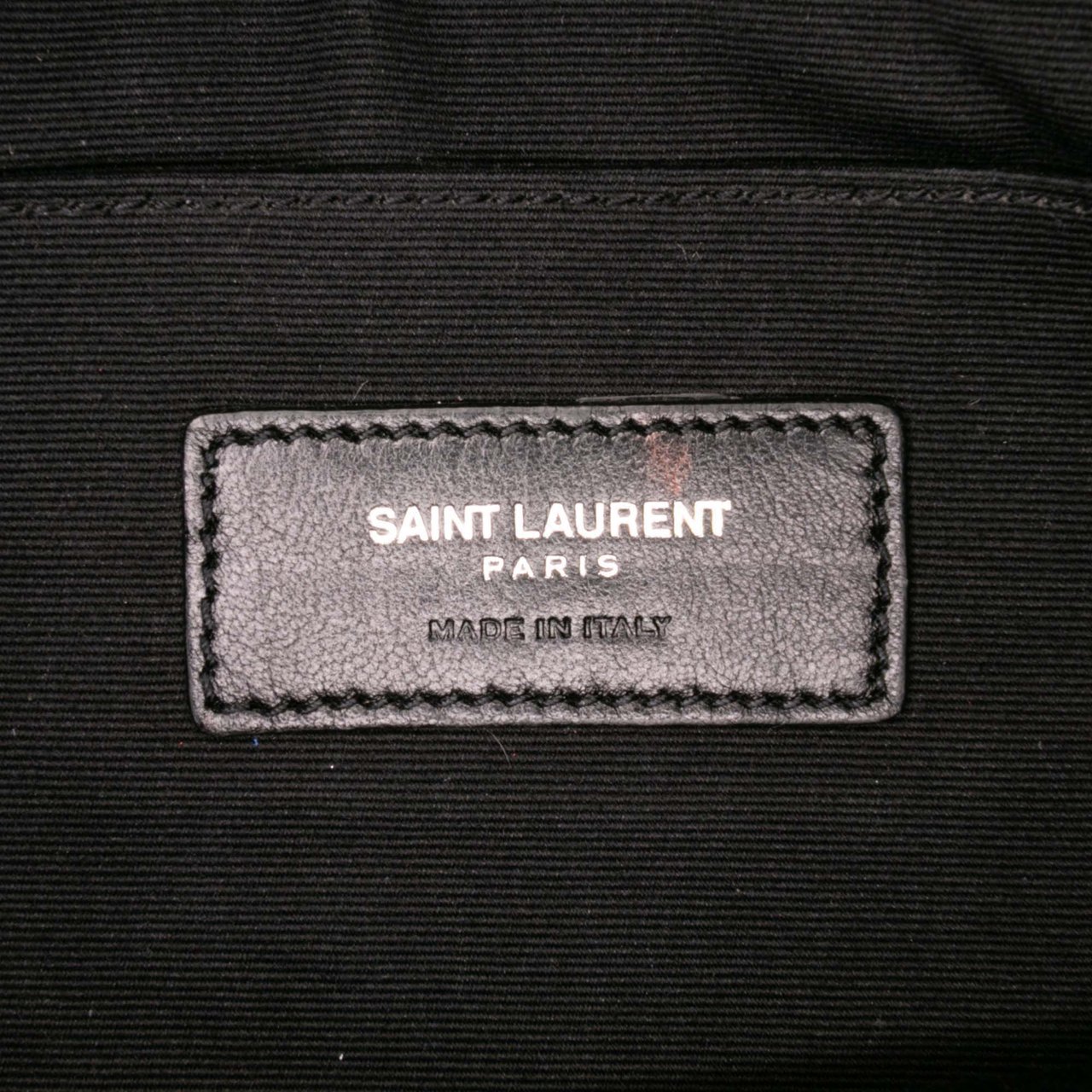 Saint Laurent Leather Star Rider iPad Pouch Zwart