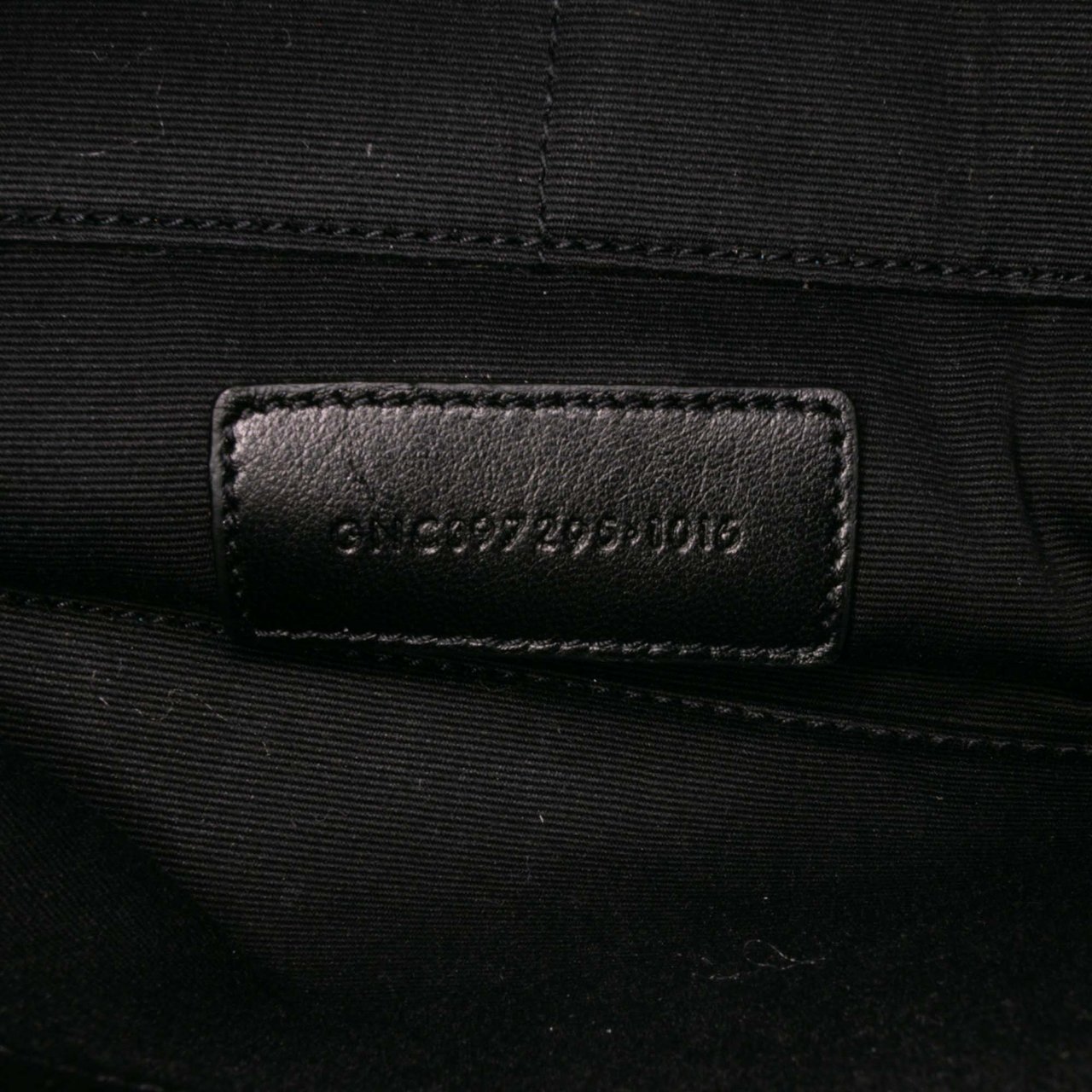 Saint Laurent Leather Star Rider iPad Pouch Zwart