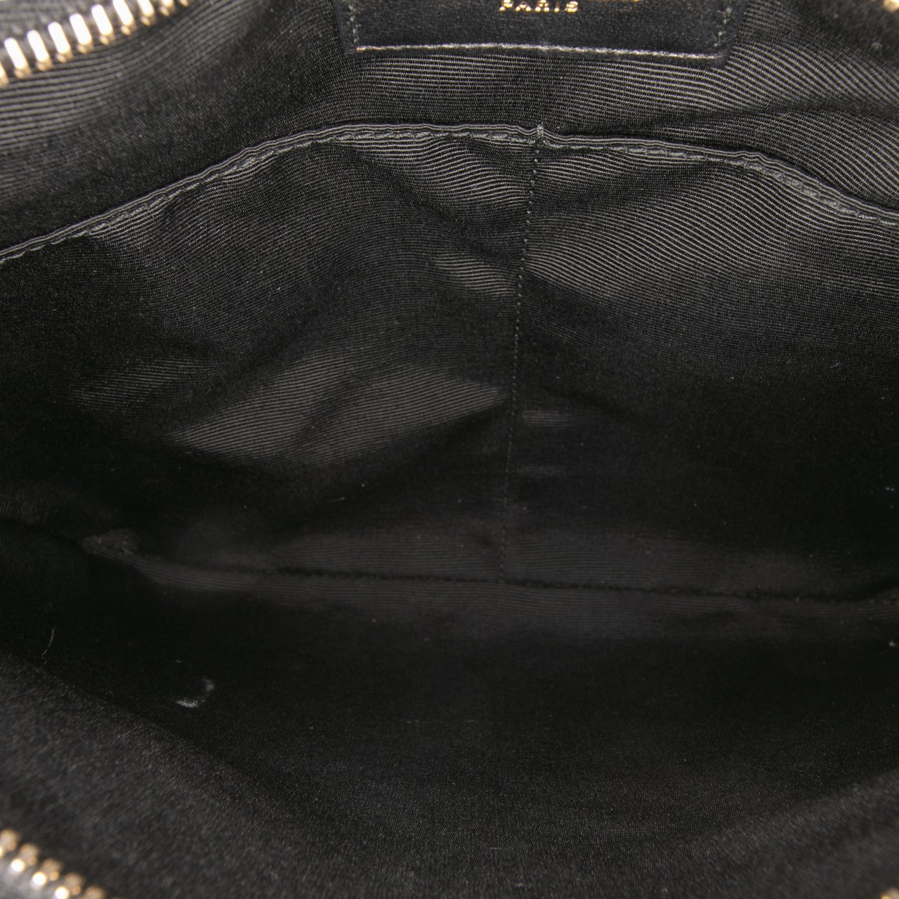 Saint Laurent Grain De Poudre Flat Crossbody Zwart