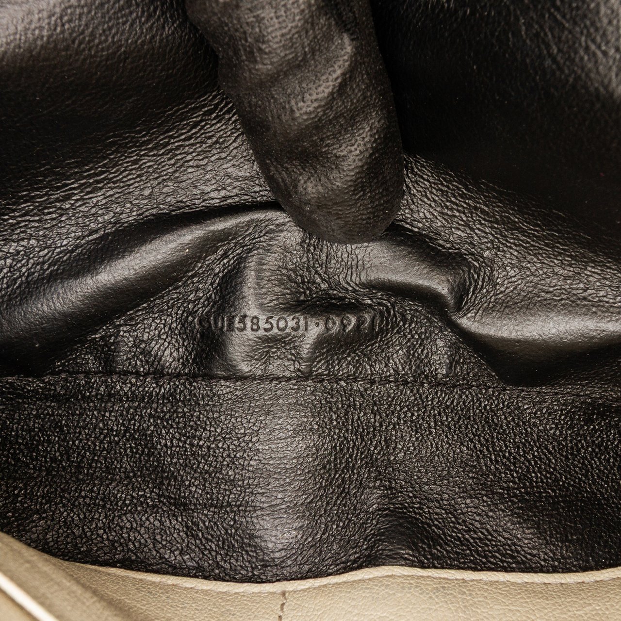 Saint Laurent Quilted Lambskin Diamond Becky Chain Wallet Wit