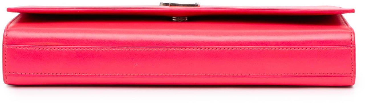 Saint Laurent Leather Cassandre Clutch Roze