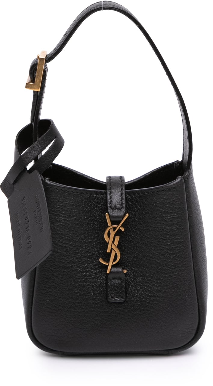 Saint Laurent Micro Grained Calfskin Supple Le 5 a 7 Handbag Zwart