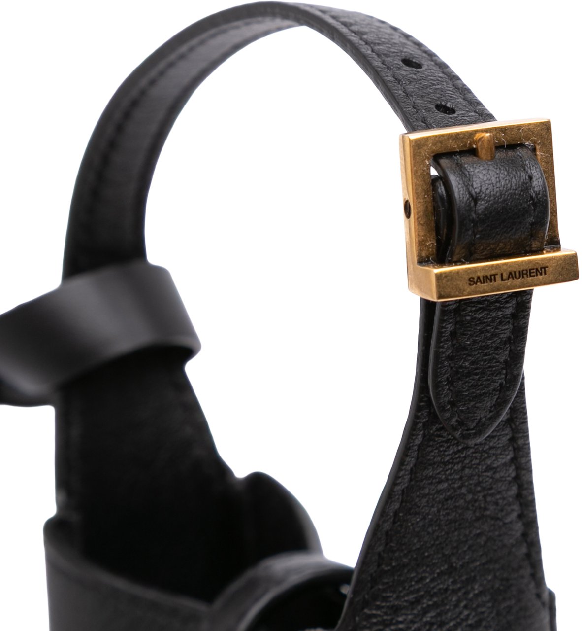 Saint Laurent Micro Grained Calfskin Supple Le 5 a 7 Handbag Zwart