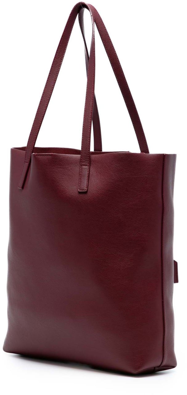 Saint Laurent Leather North South Shopper Tote Rood