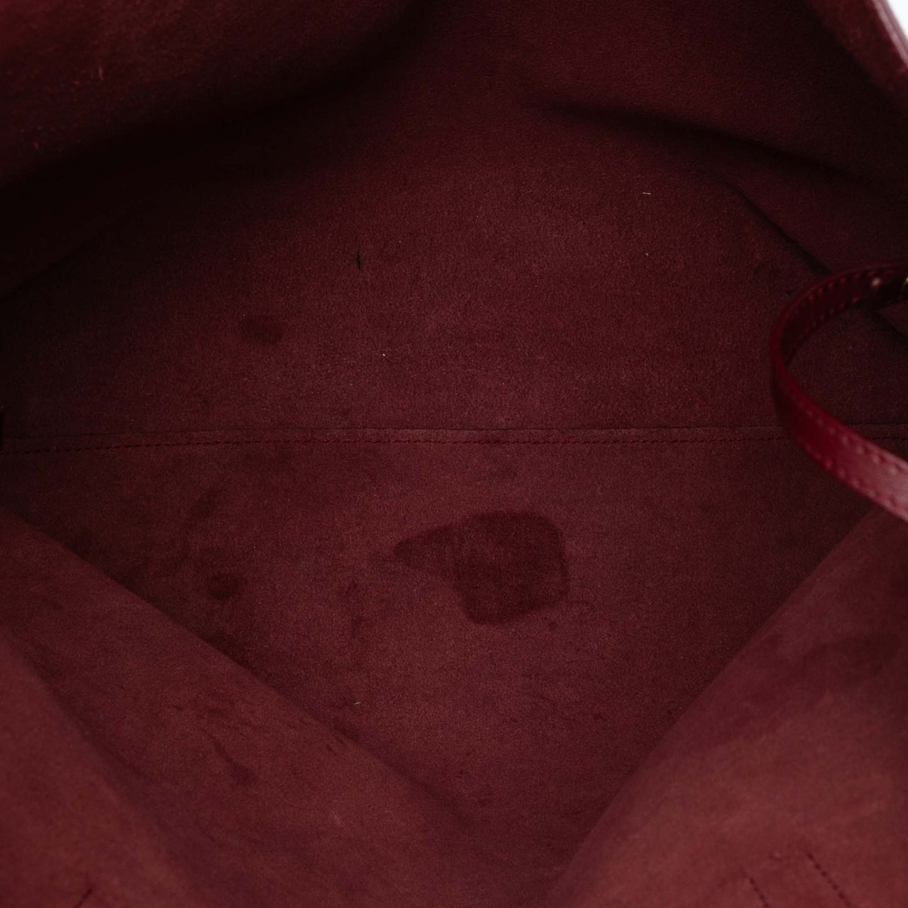 Saint Laurent Leather North South Shopper Tote Rood