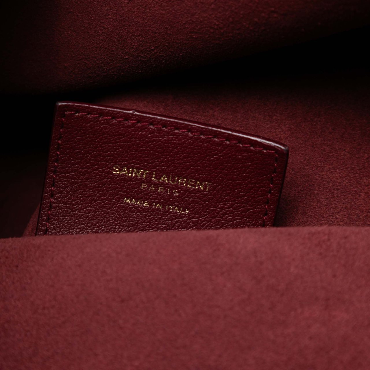 Saint Laurent Leather North South Shopper Tote Rood