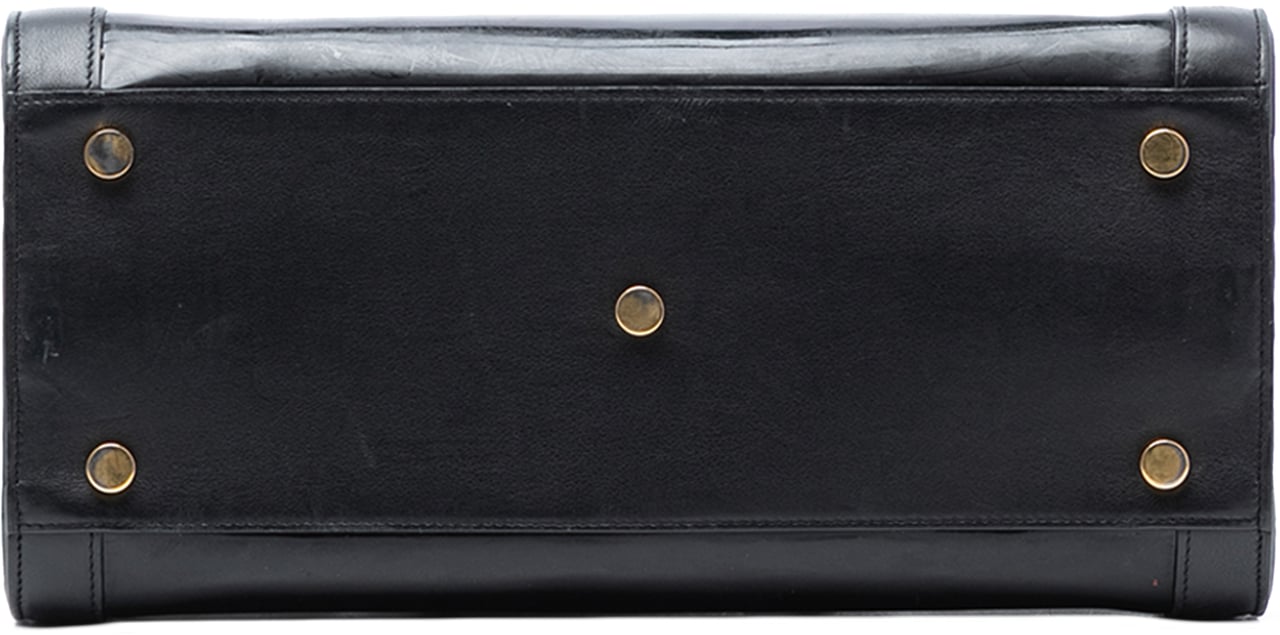 Saint Laurent Small Patent Sac De Jour Satchel Zwart