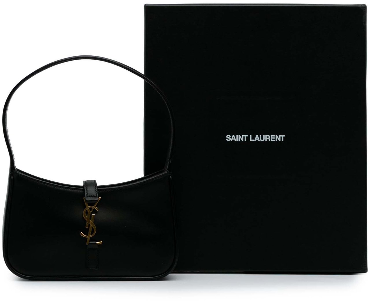 Saint Laurent Mini Calfskin Le 5 a 7 Bag Zwart