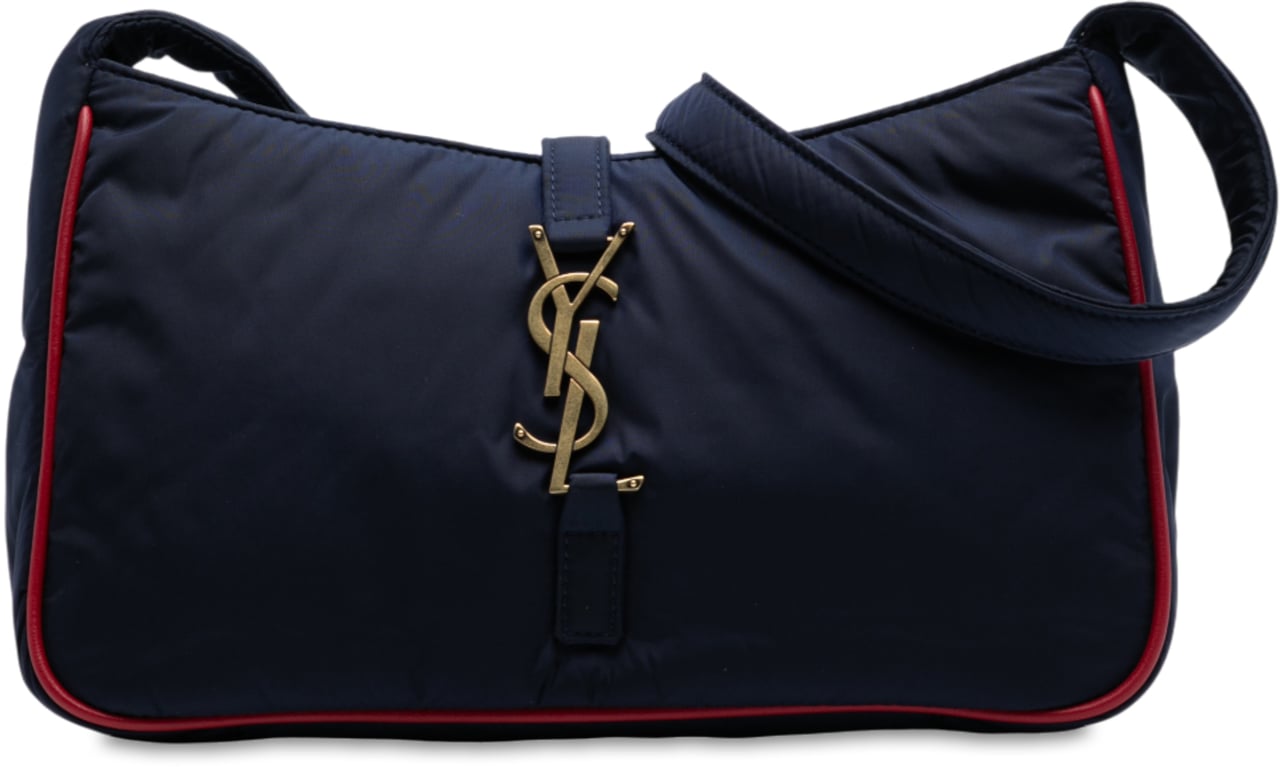 Saint Laurent Nylon Le 5 a 7 Shoulder Bag Blauw