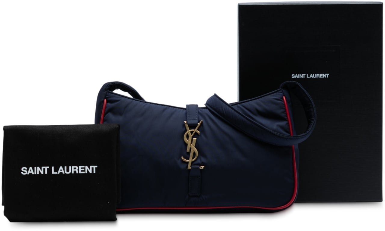 Saint Laurent Nylon Le 5 a 7 Shoulder Bag Blauw