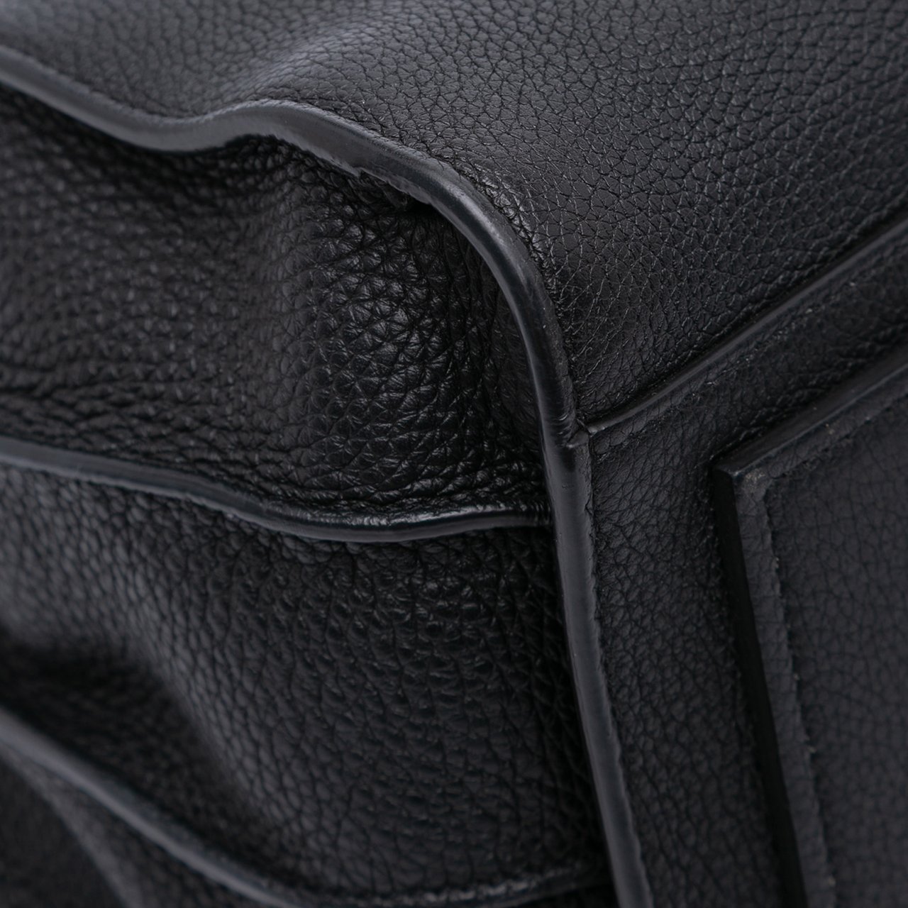 Saint Laurent Small Grained Calfskin Supple Sac De Jour Satchel Zwart