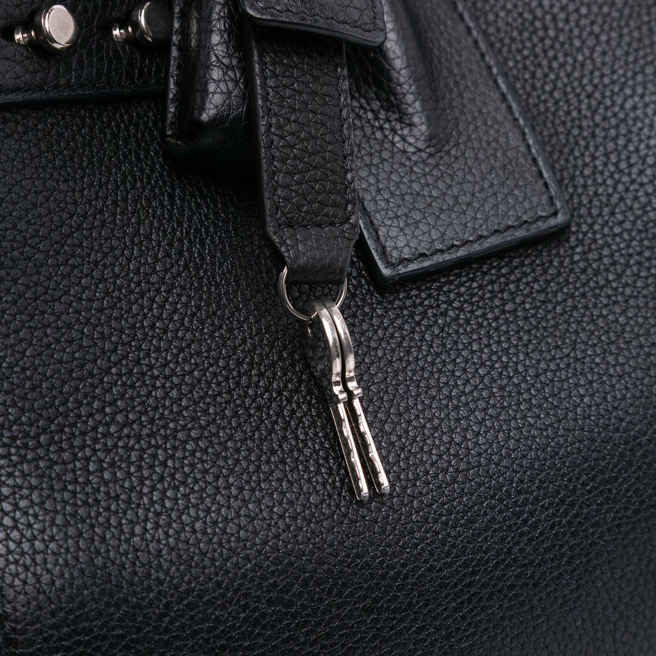 Saint Laurent Small Grained Calfskin Supple Sac De Jour Satchel Zwart
