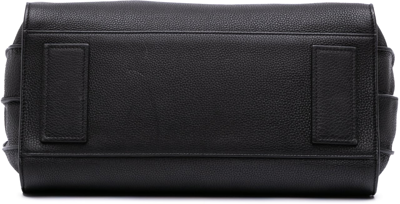 Saint Laurent Small Grained Calfskin Supple Sac De Jour Satchel Zwart