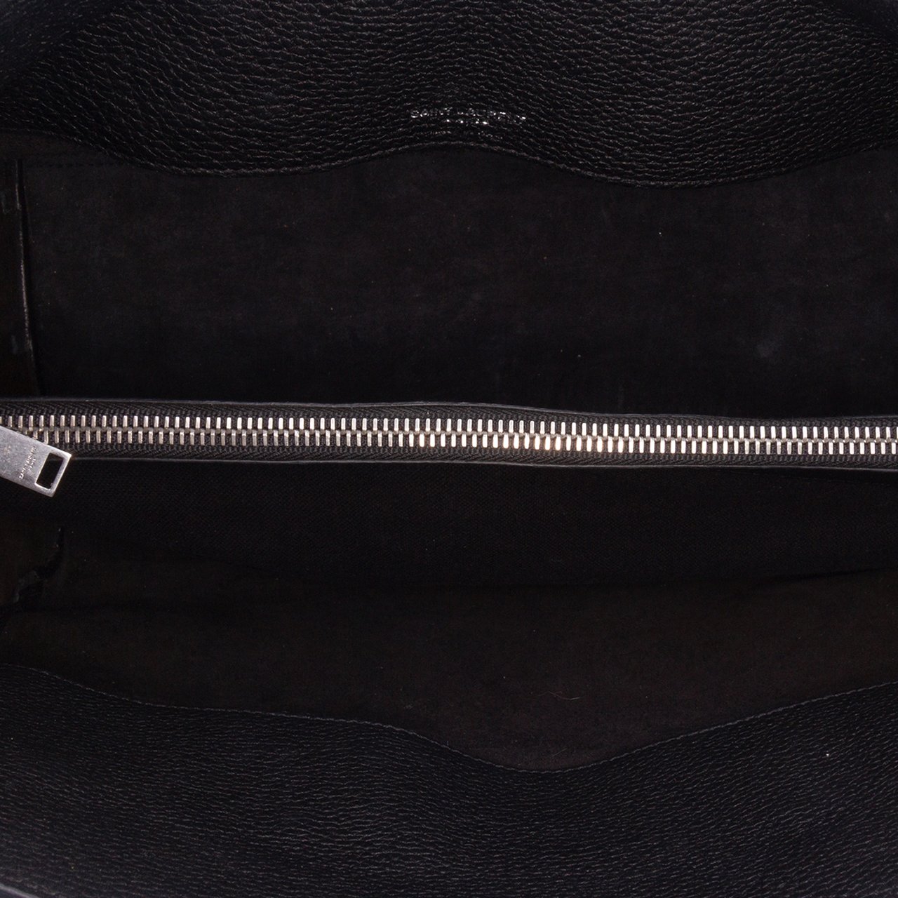 Saint Laurent Small Grained Calfskin Supple Sac De Jour Satchel Zwart