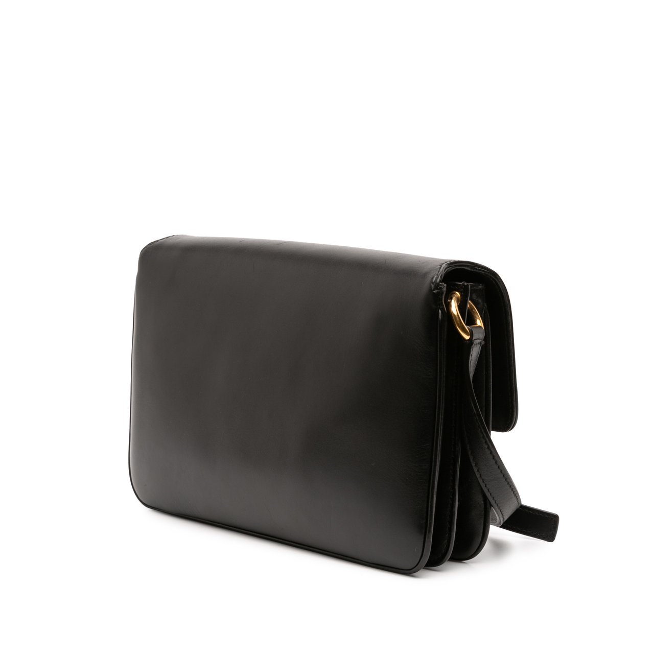 Saint Laurent Smooth Calfskin Le Maillon Crossbody Zwart