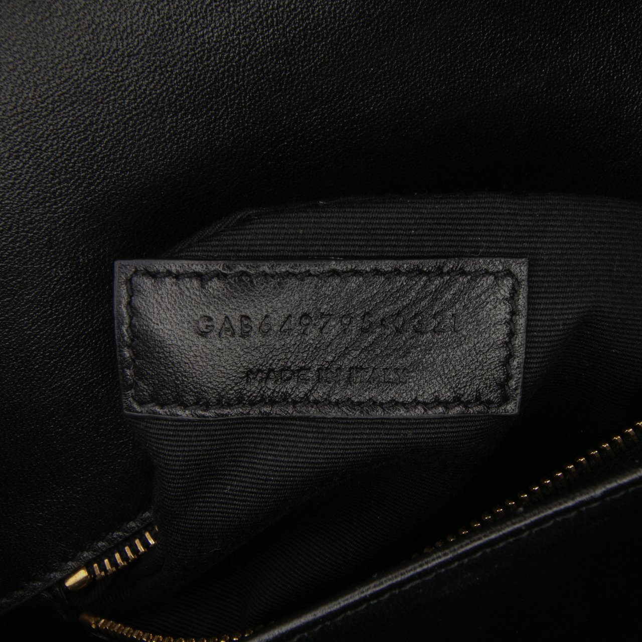 Saint Laurent Smooth Calfskin Le Maillon Crossbody Zwart