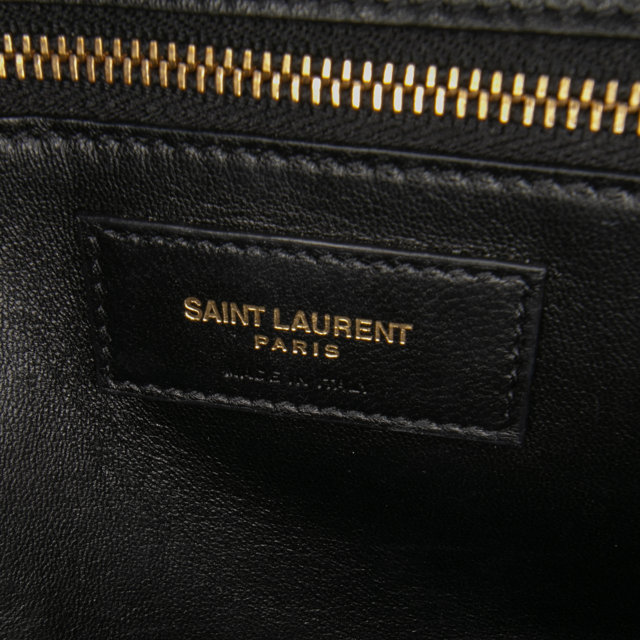 Saint Laurent Smooth Calfskin Le Maillon Crossbody Zwart