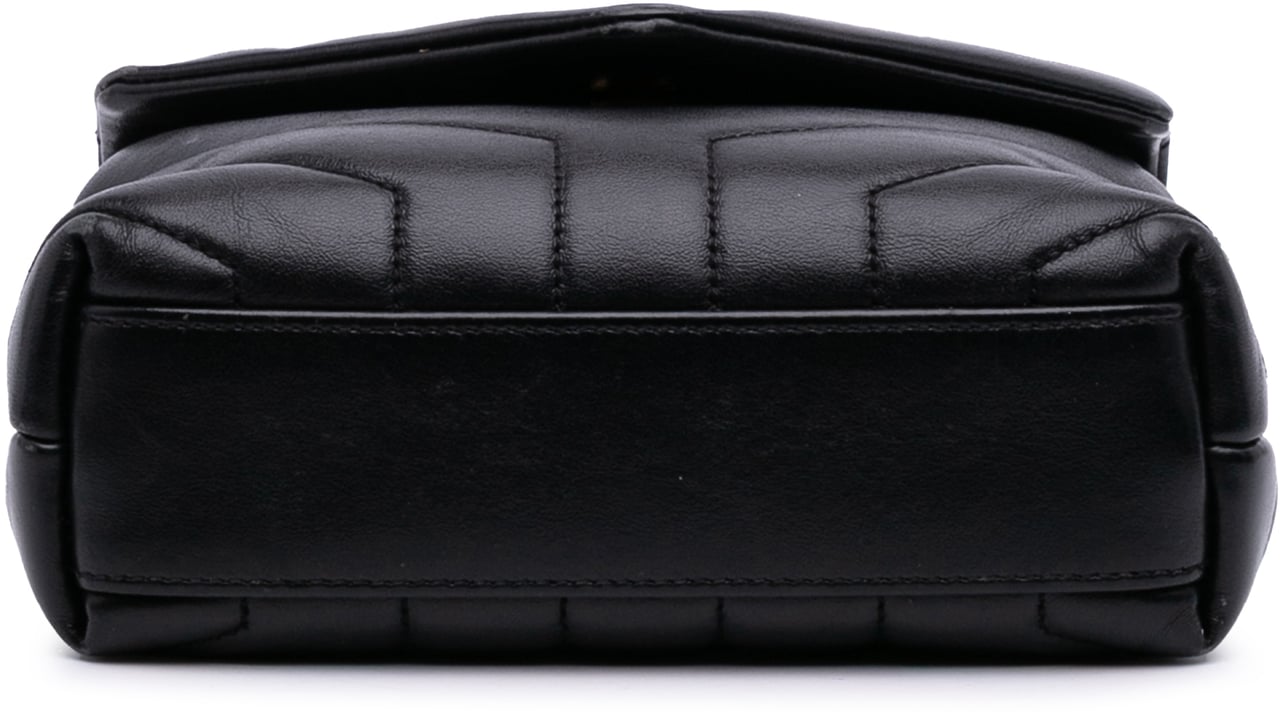 Saint Laurent Toy Matelasse Leather Monogram LouLou Crossbody Zwart