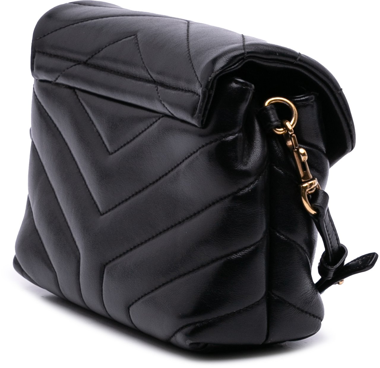 Saint Laurent Toy Matelasse Leather Monogram LouLou Crossbody Zwart
